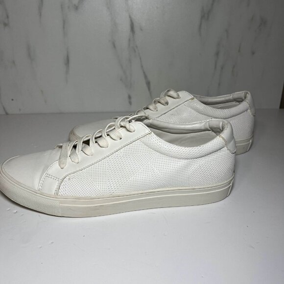Steven Madden Sneakers Mens Size 12M White Prighton Lace Up Leather Low Top - Picture 6 of 12